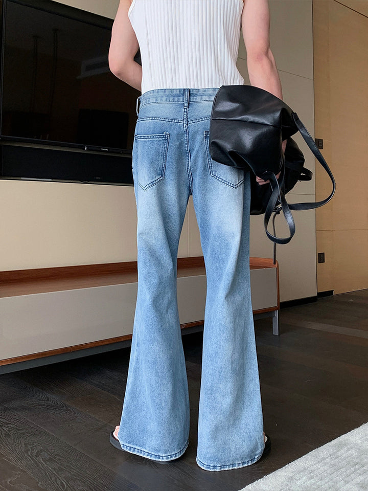 Wide-Leg Flared Jeans