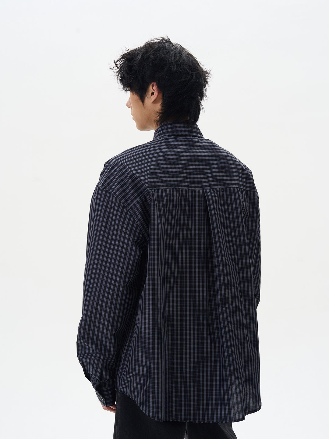Giacca Camicia Casual a Maniche Lunghe a Quadri 