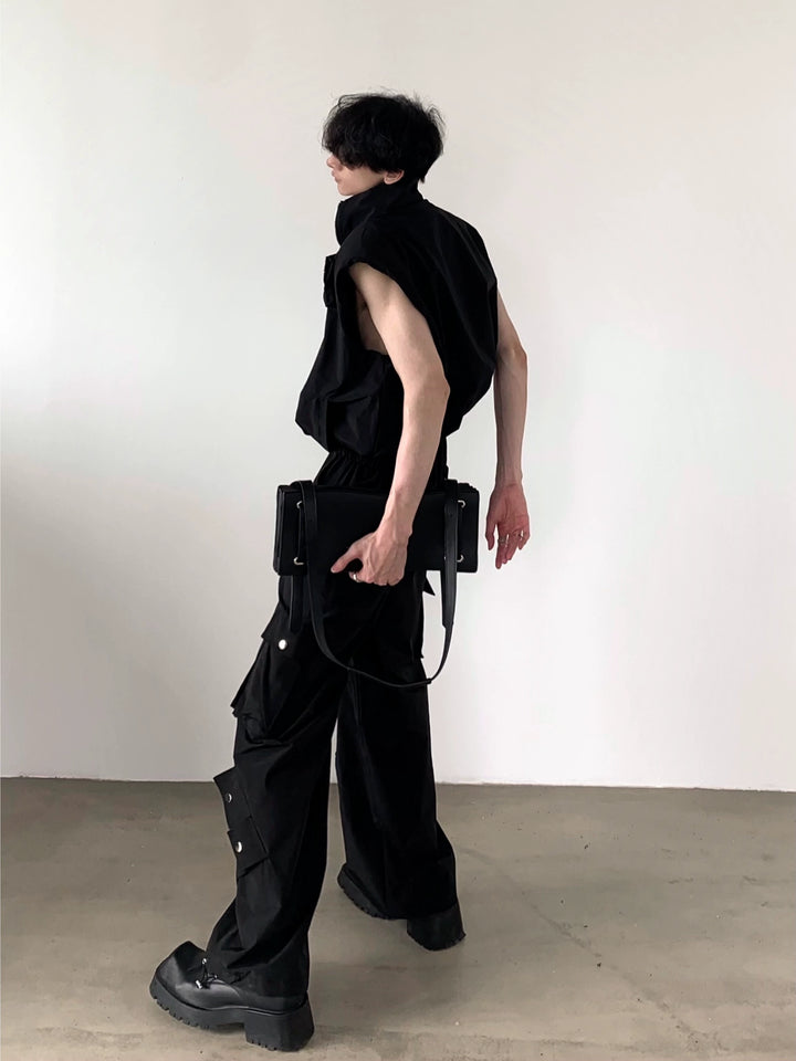 Sleeveless Vest and Cargo Pants