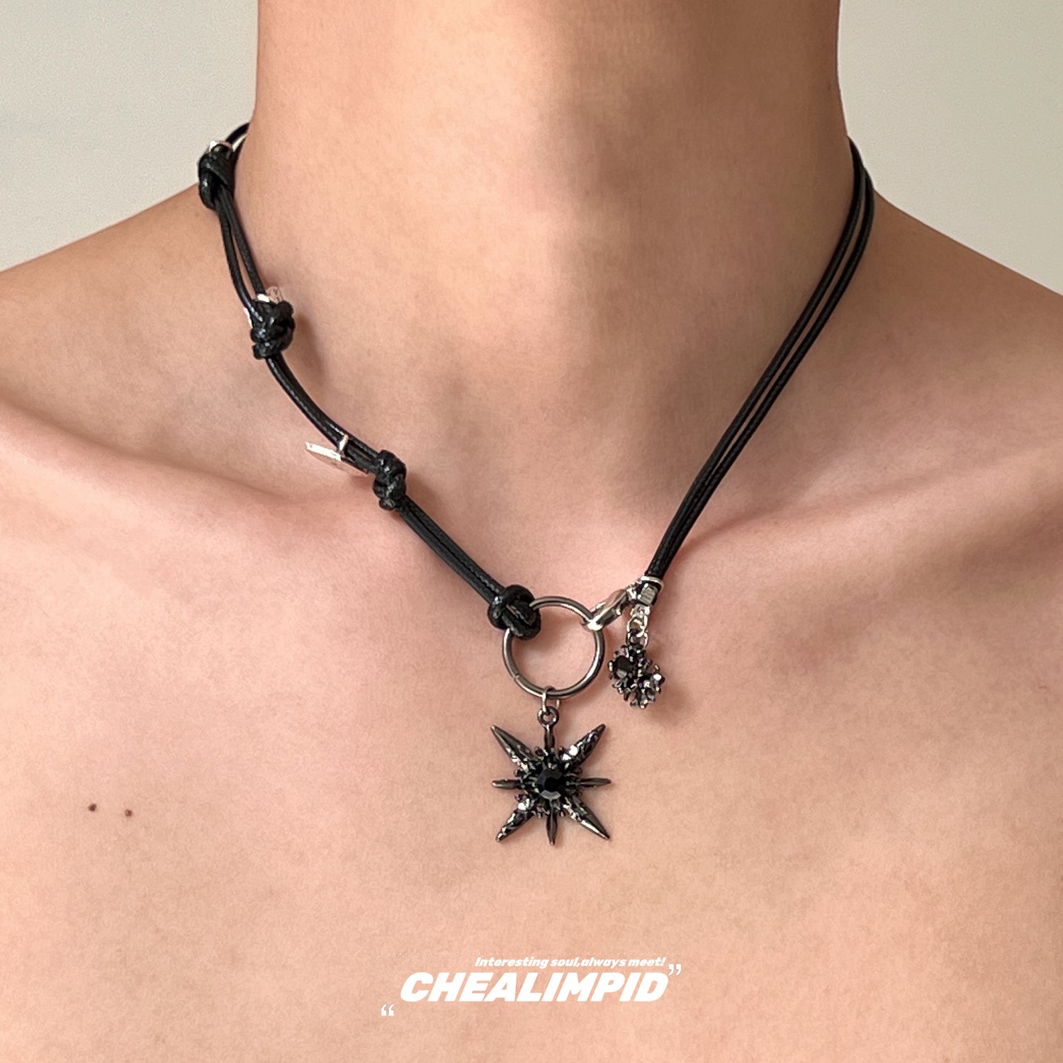 Punk Star Rope Necklace Clavicle Chain