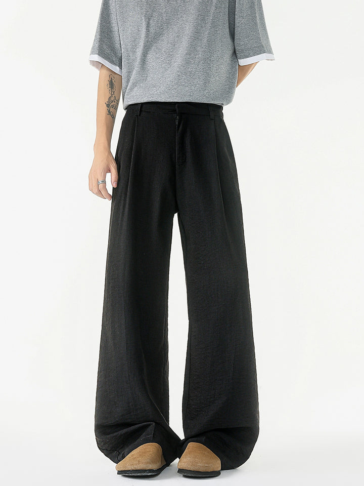 Wide-Leg Breathable Straight-Leg Pants