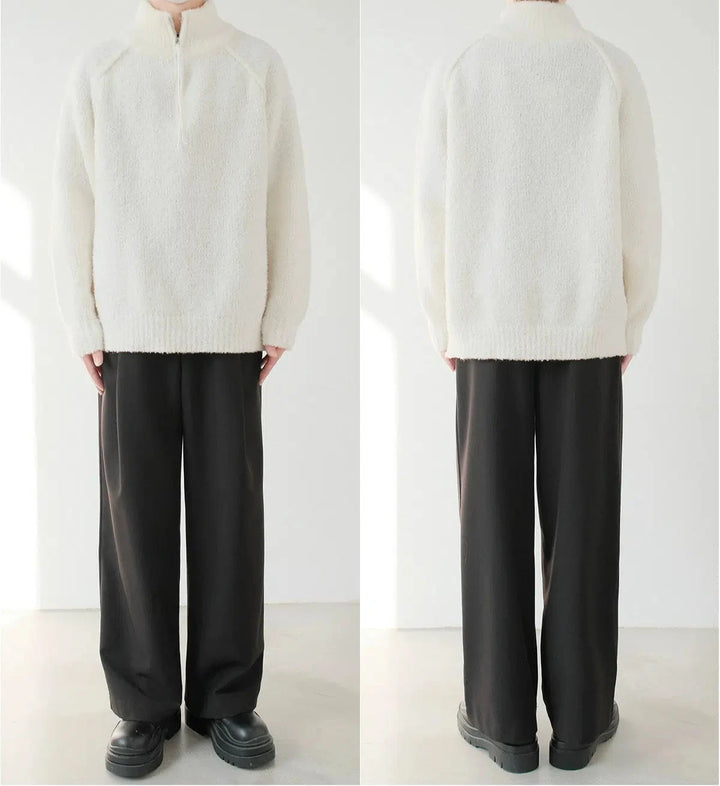 Warm Half-Turtleneck Knit Sweater