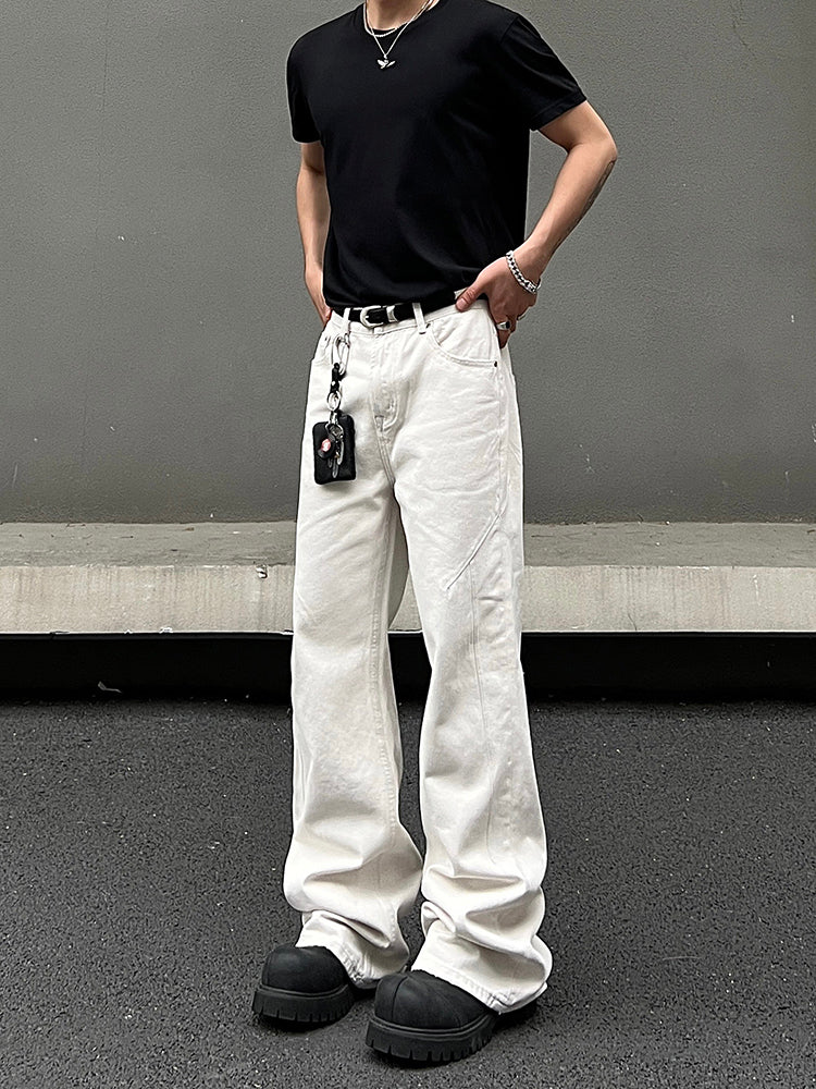 White Straight Leg Jeans