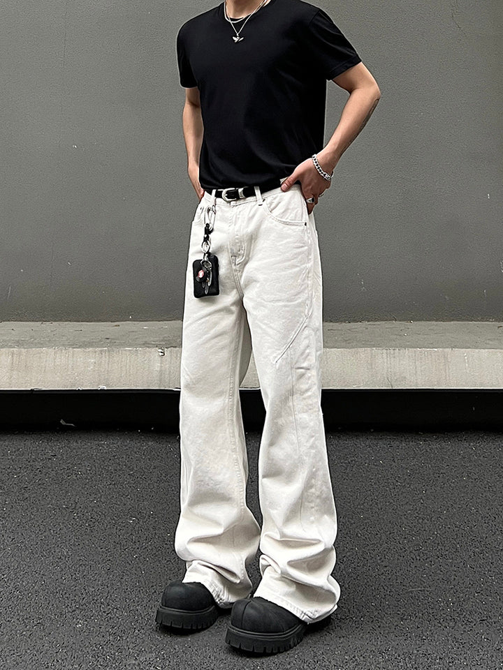 White Straight Leg Jeans