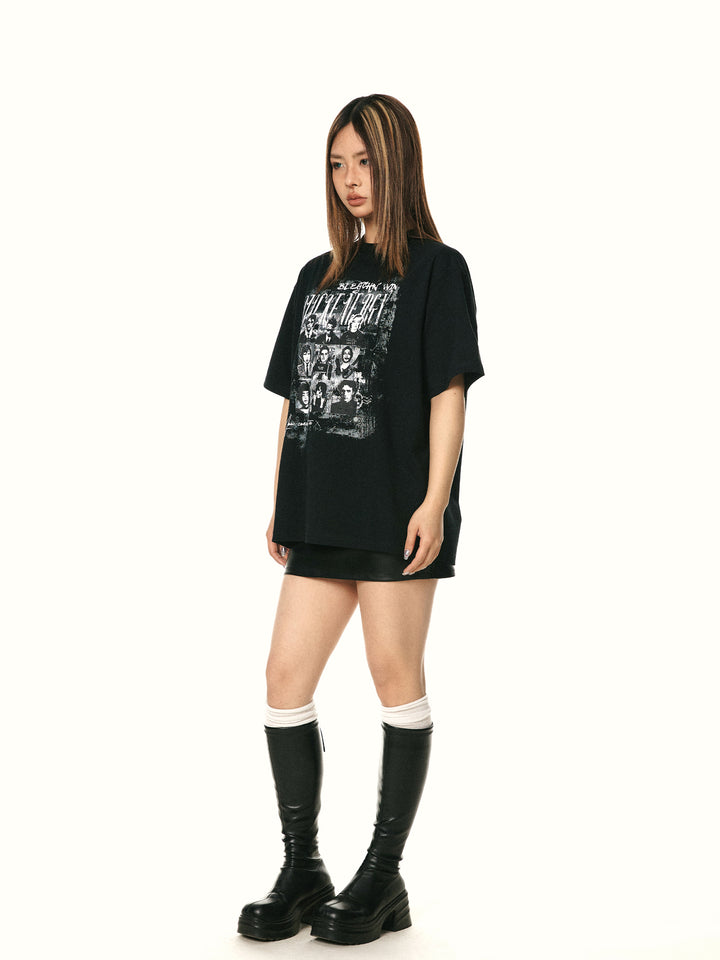 Printed Loose Short-Sleeve T-Shirt