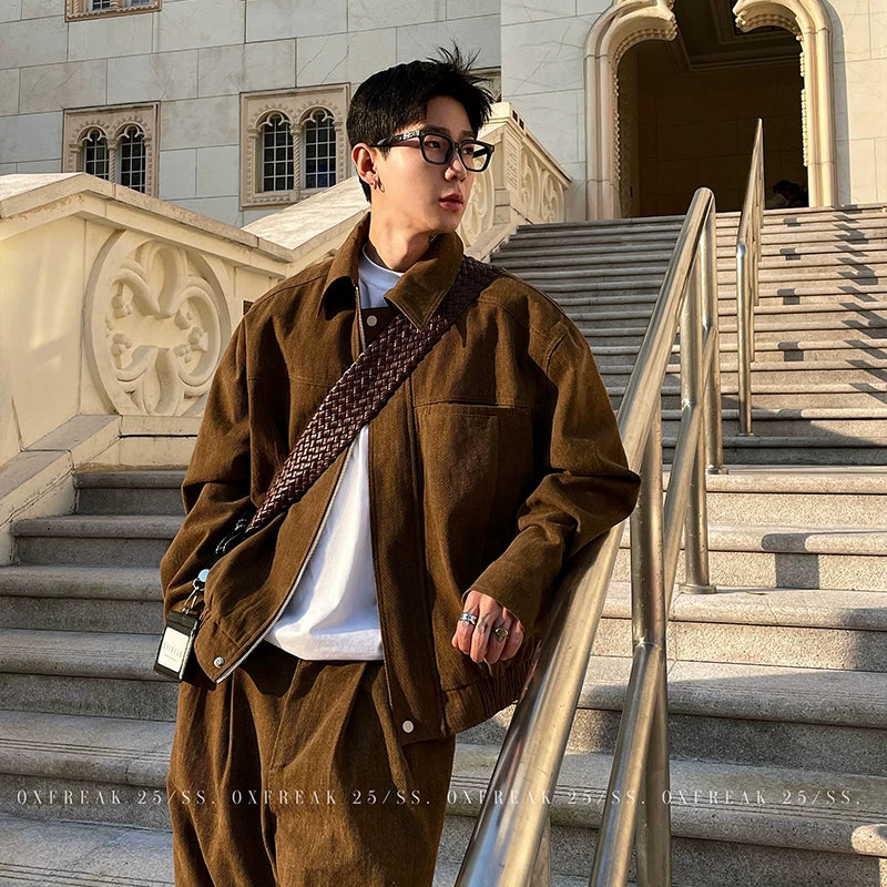 Lapel Bomber Work Jacket, Relaxed Fit