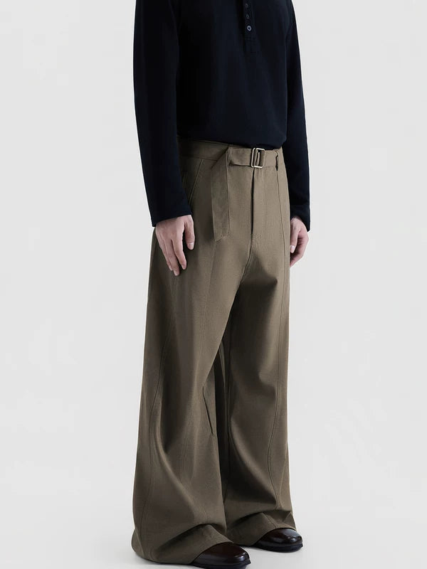 Breda ben ullblandade klänningbyxor 