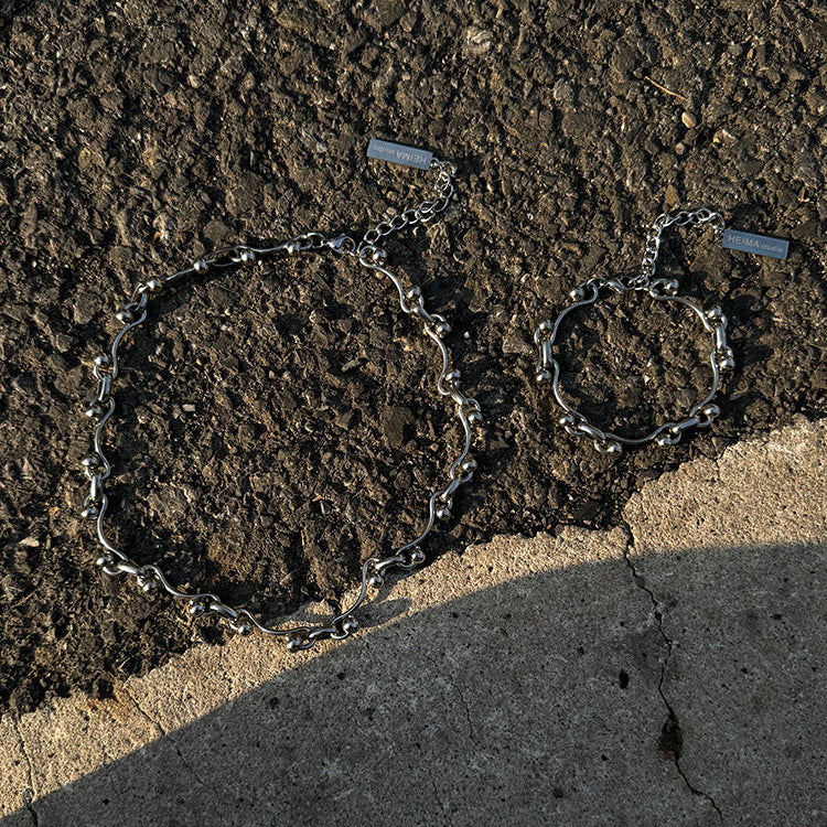 Titanium Steel Arc Chain Bracelet