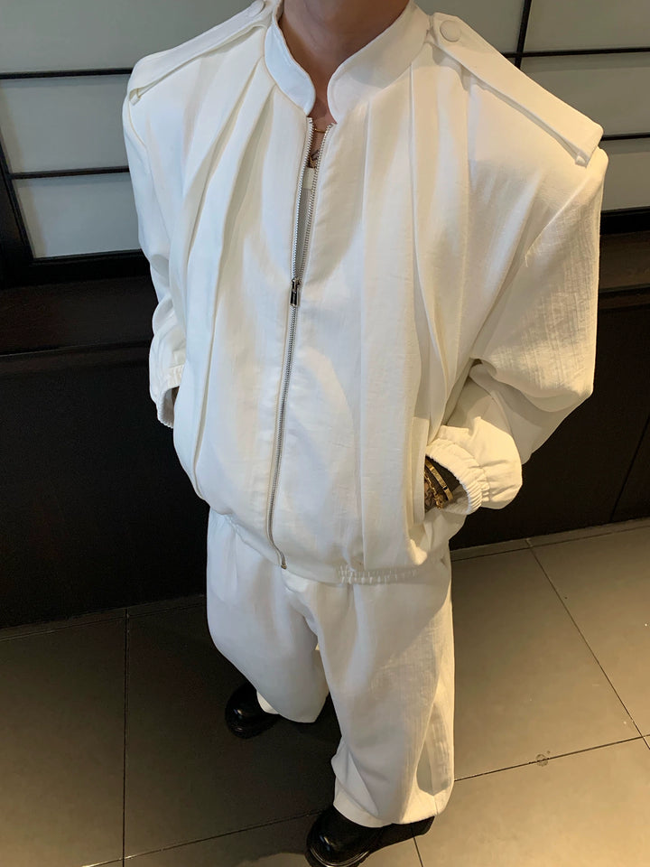 Stand Collar Jacket and Pants