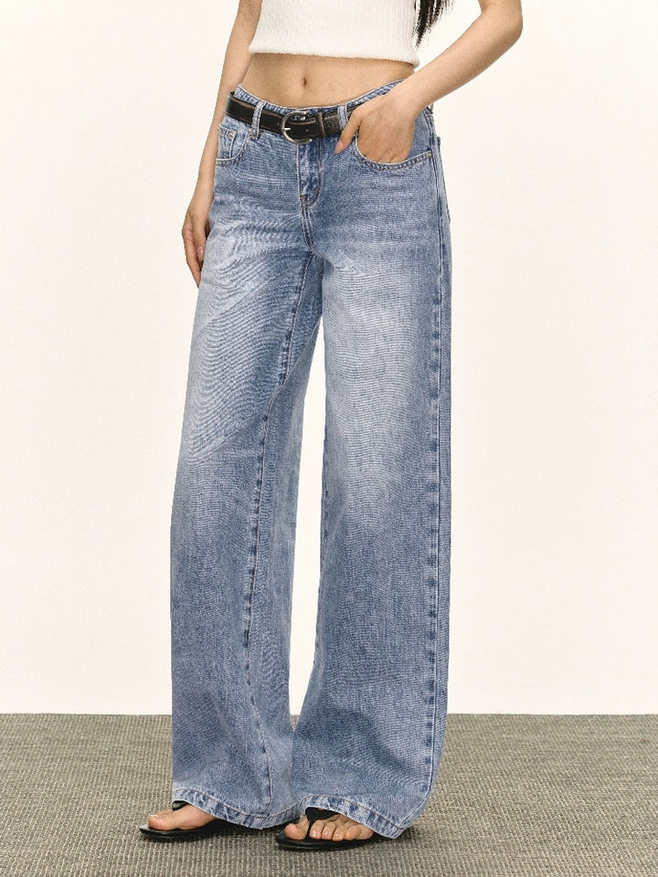 Retro Hoge Taille Wijde Pijpen Jeans Broek 