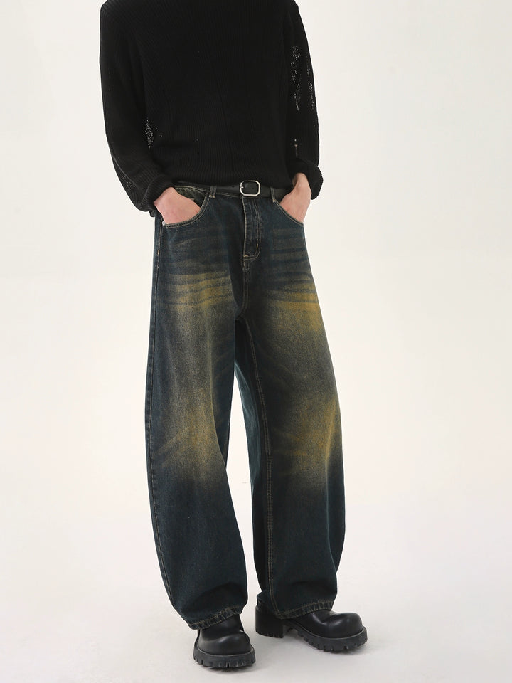 Lässige Jeans mit weitem Bein 