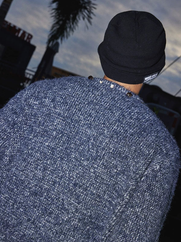 Cardigan en tricot en mélange de laine rétro 