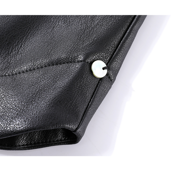 PU-läder vida casuala shorts 