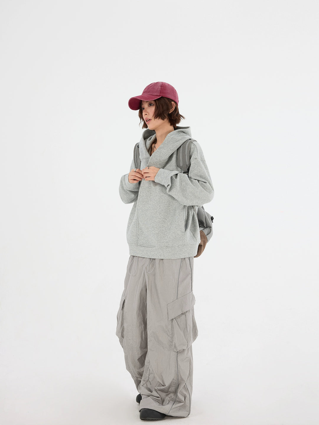 Retro buet cardigan hettegenser 