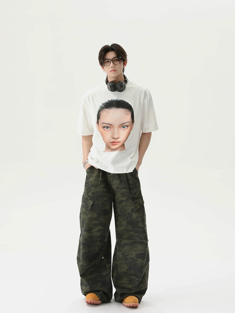 Graphic Print Round Neck Short Sleeve T-shirt