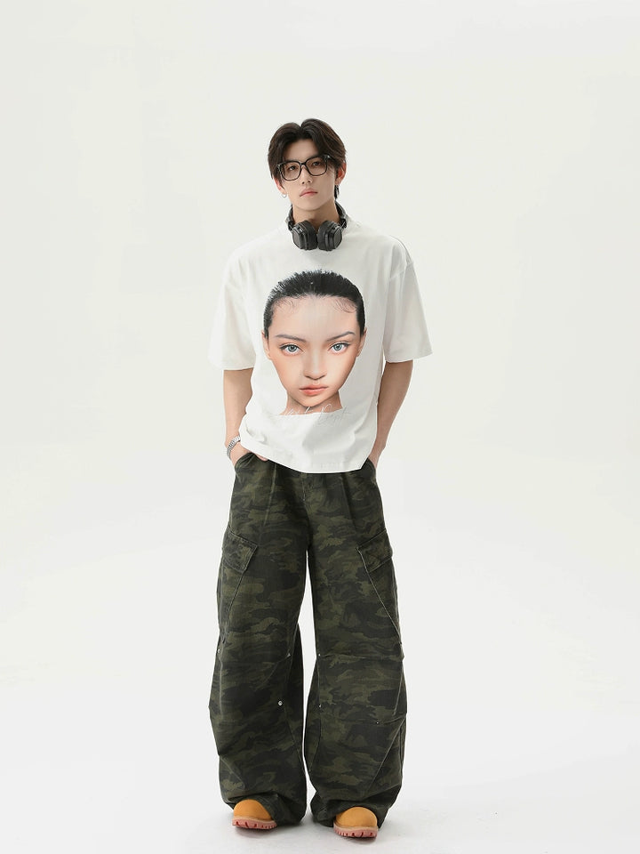 Graphic Print Round Neck Short Sleeve T-shirt
