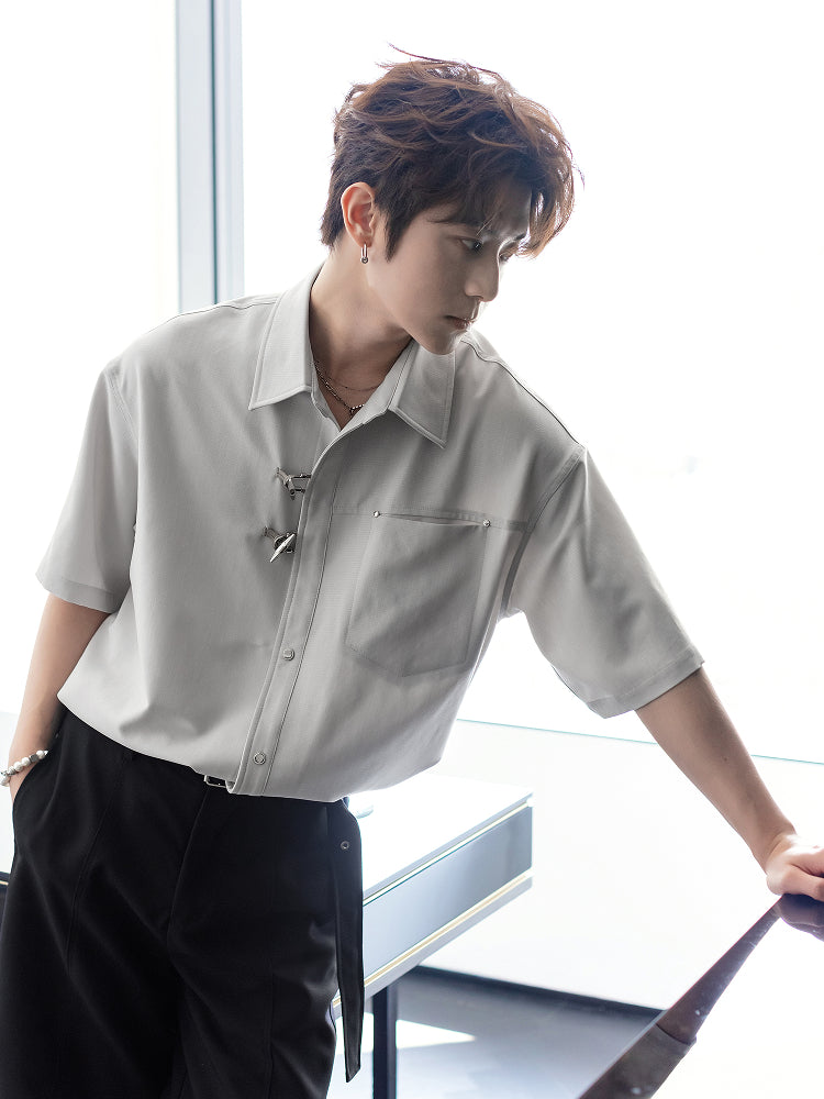 Short-Sleeve Loose Fit Shirt