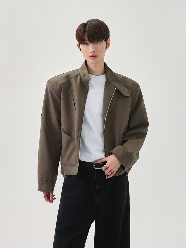 스탠드업 칼라 루즈 플라이트 재킷 