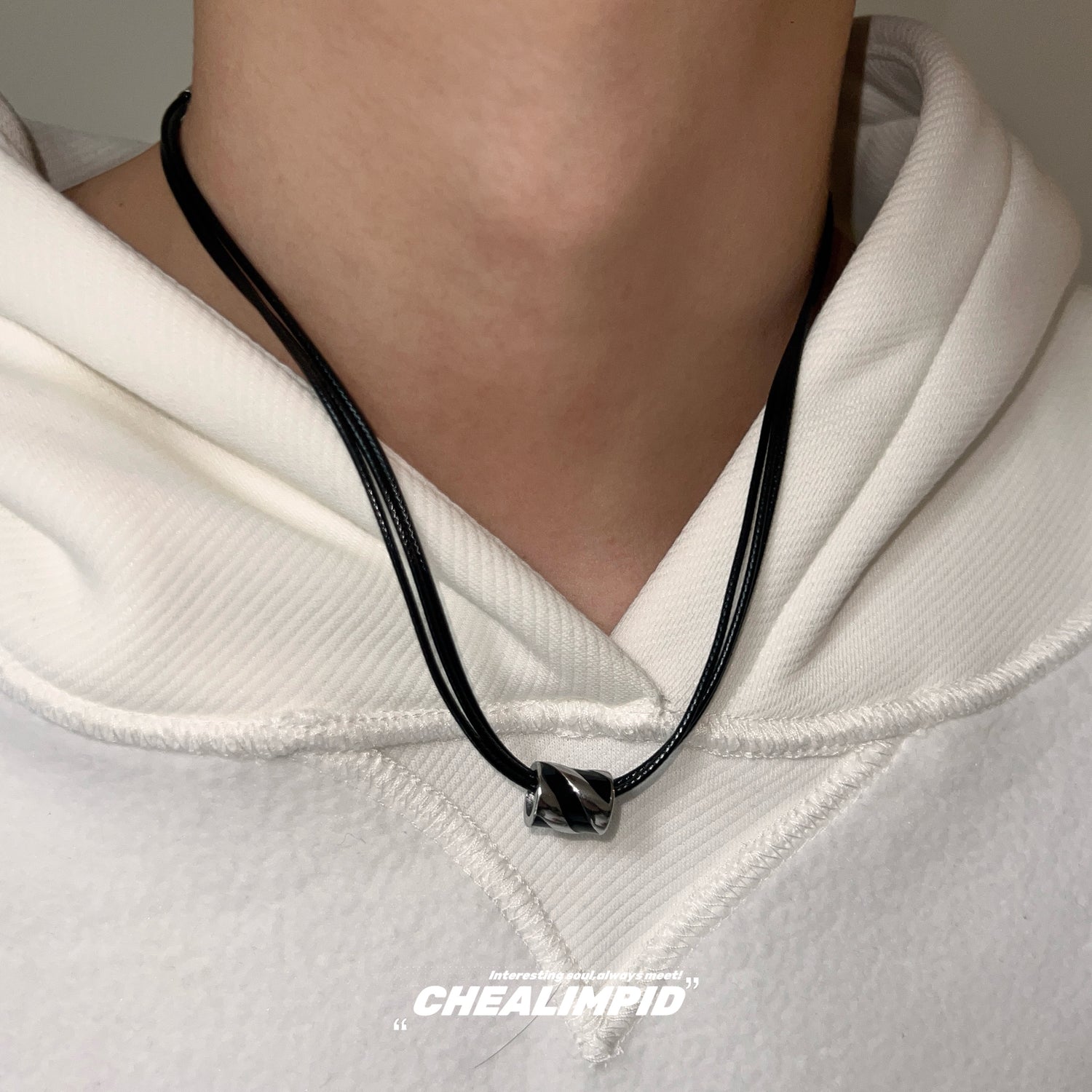 Pendant Leather Rope Necklace