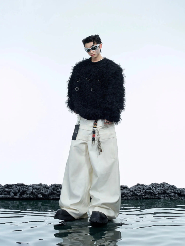 Furry Round Neck Sweatshirt