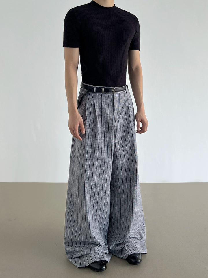 Plaid Striped Casual Pants