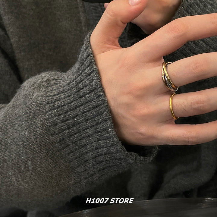 Titanium Steel Niche Design Ring