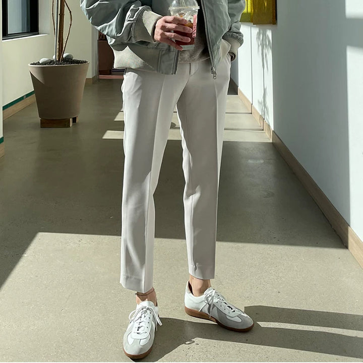 Pantaloni business casual a gamba dritta slim fit 