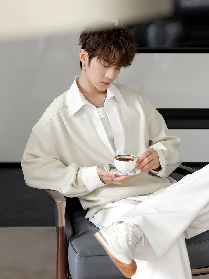V-Neck Long Sleeve Pullover