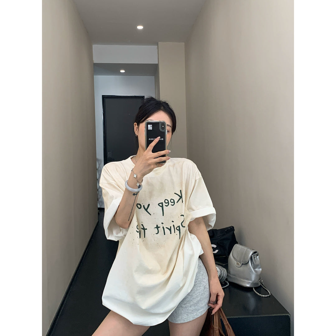 Letter Print Loose T-shirt