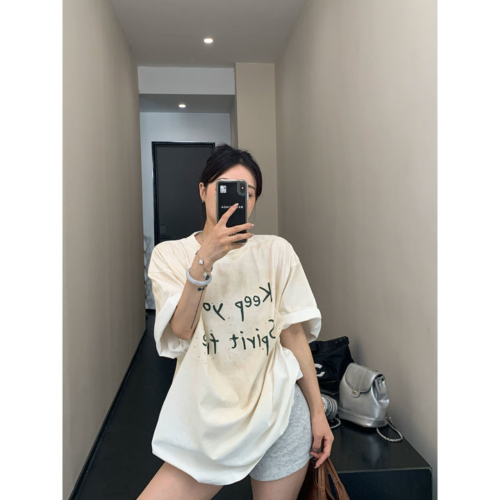 Letter Print Loose T-shirt