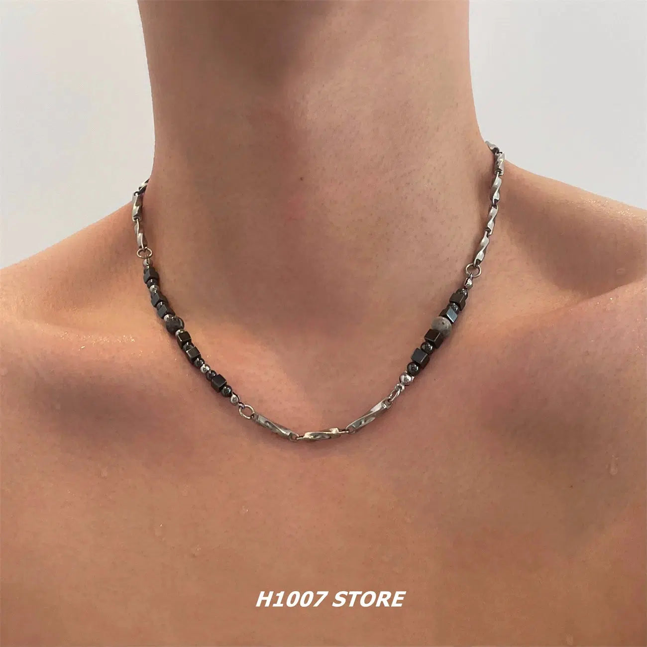 Hematite Beaded Necklace