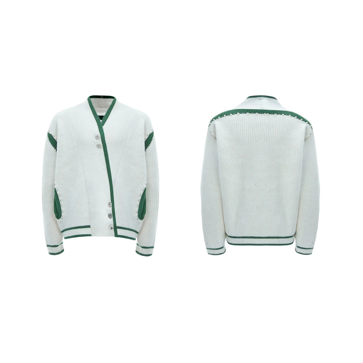 Slanted Button Knit Sweater