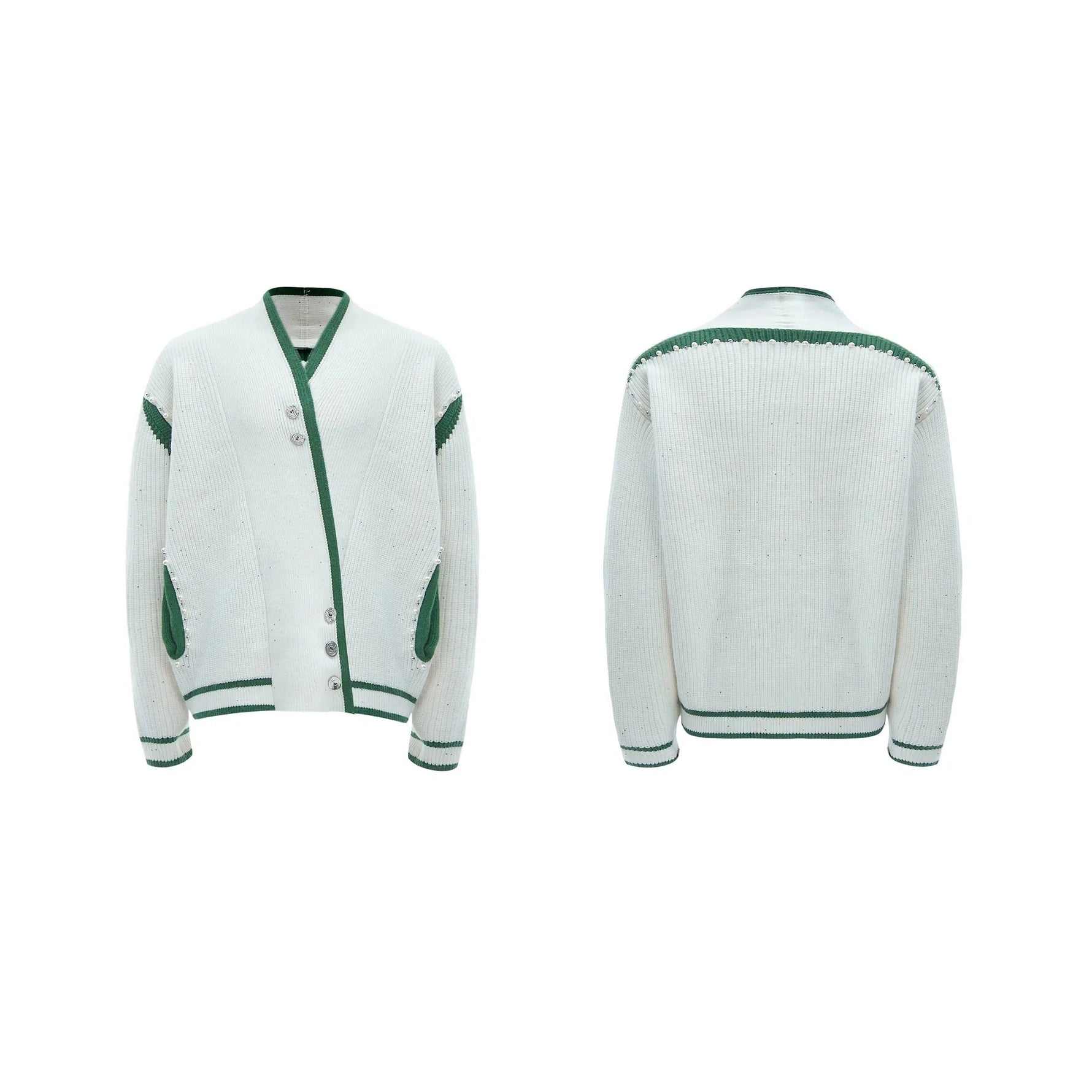 Slanted Button Knit Sweater