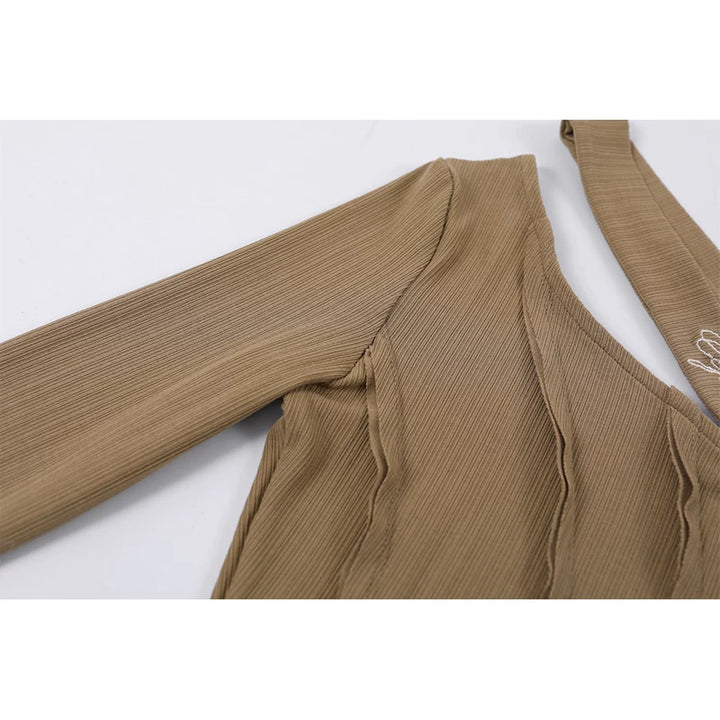 One-Shoulder Knitted Top and Skirt (sold separately)