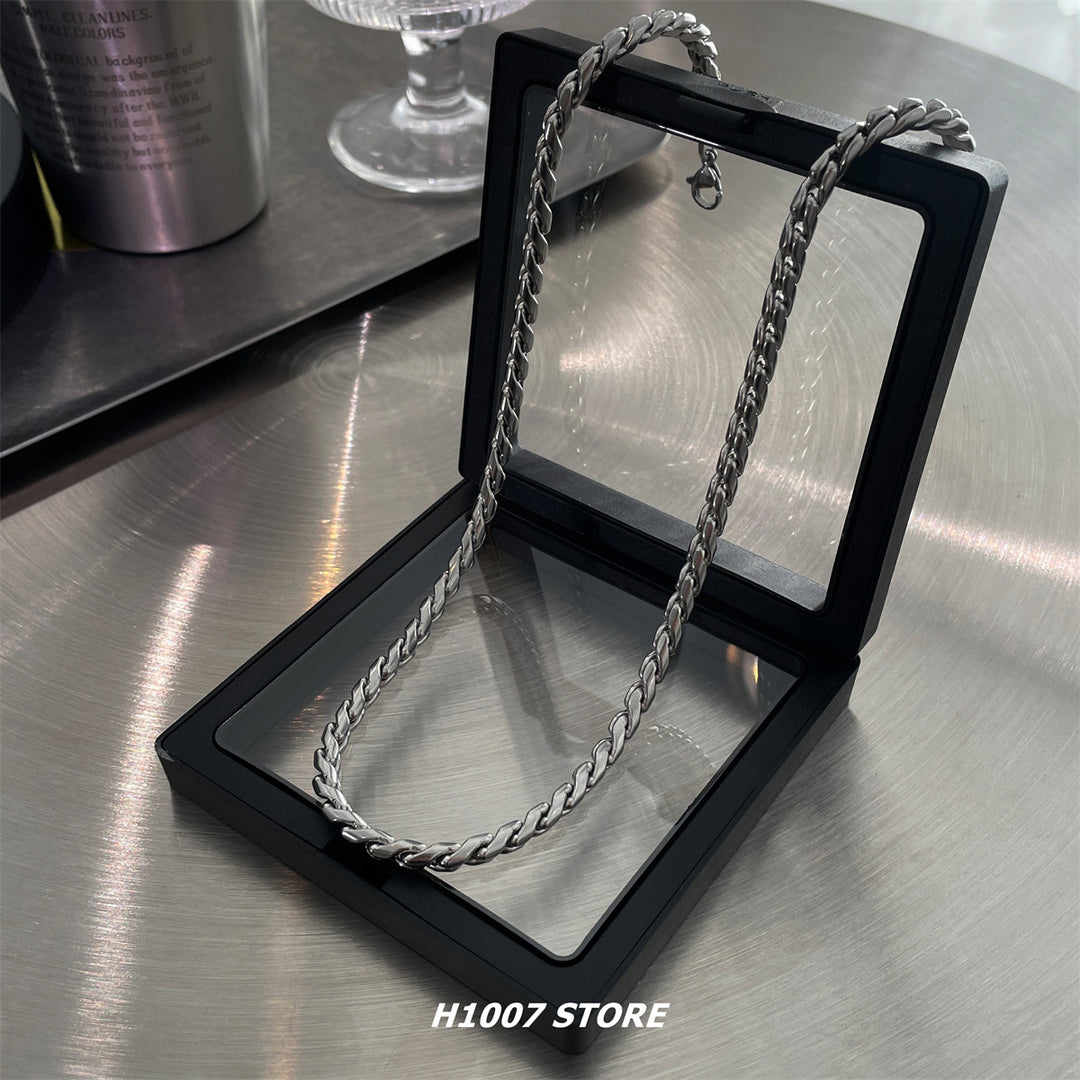 Titanium Steel Cuban Chain Necklace