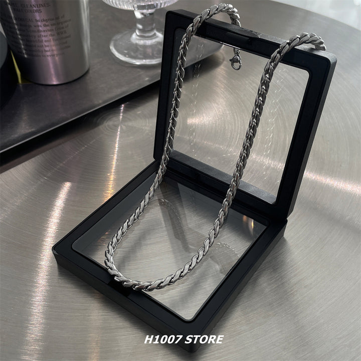 Titanium Steel Cuban Chain Necklace