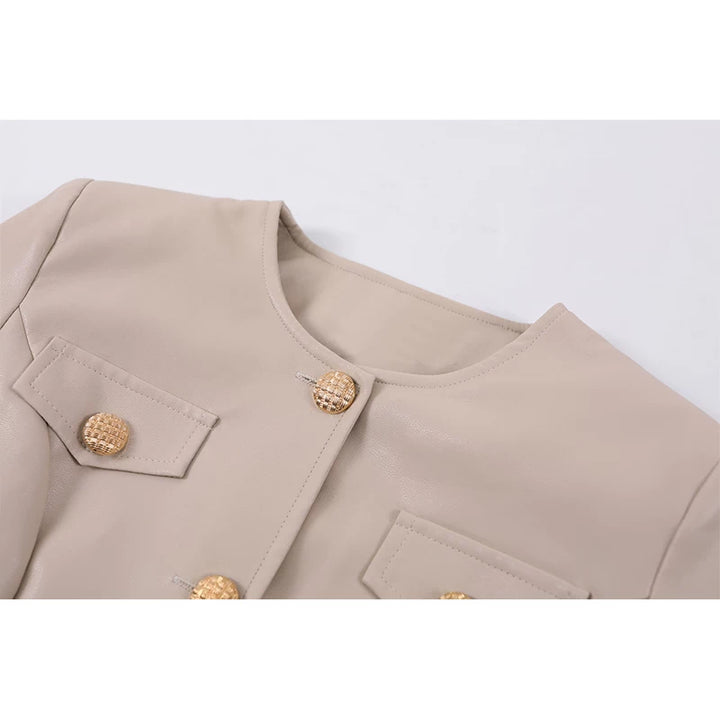 Leather Jacket and Skirt