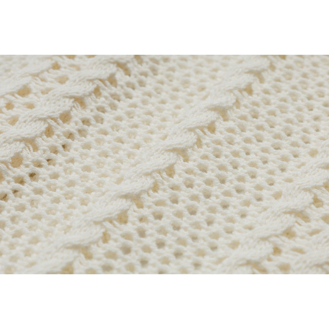 V-Ausschnitt bestickte Strickbuchstaben-Cardigan 