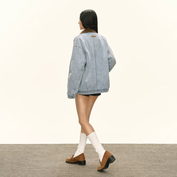 レトロデニムコットンウィンタージャケット 