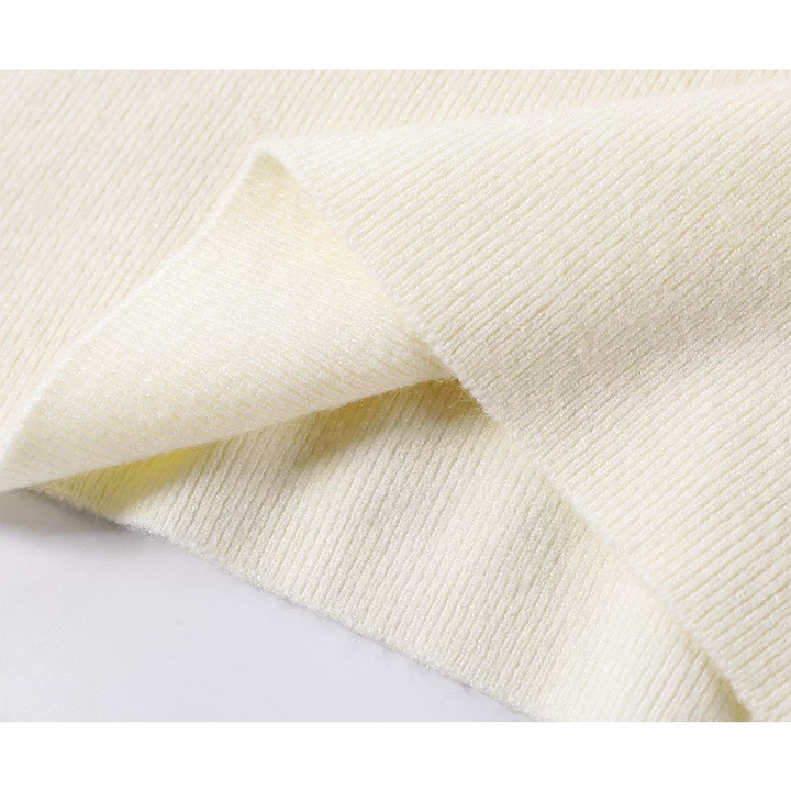 V-neck Knotted Long Sleeve Knit Sweater