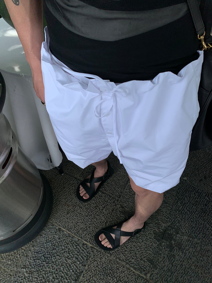 Casual Ruffled Bermuda Shorts