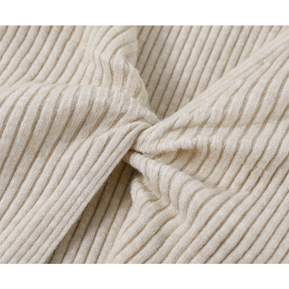 Ribbed Halter Neck Twist Sweater