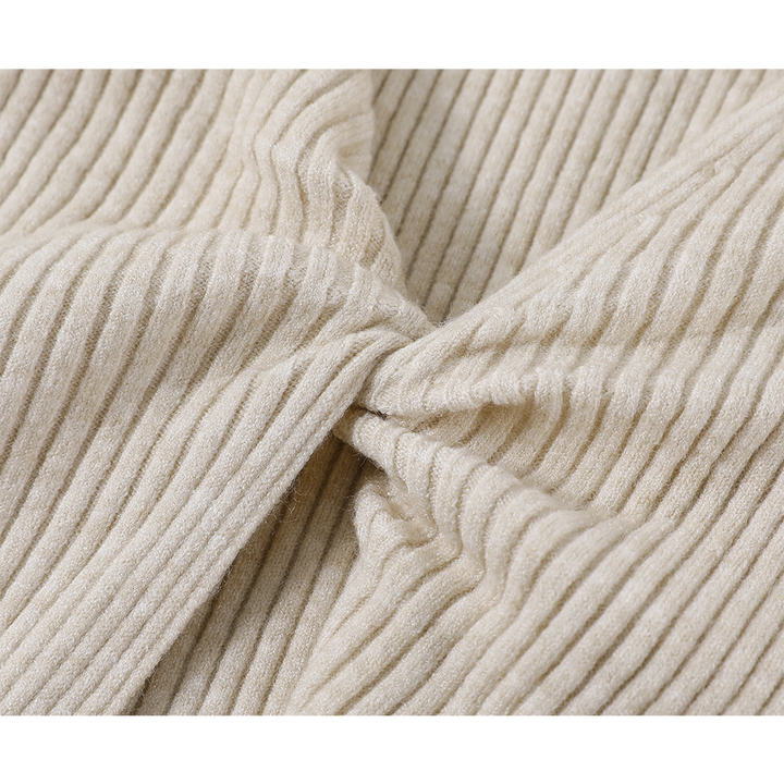 Ribbed Halter Neck Twist Sweater