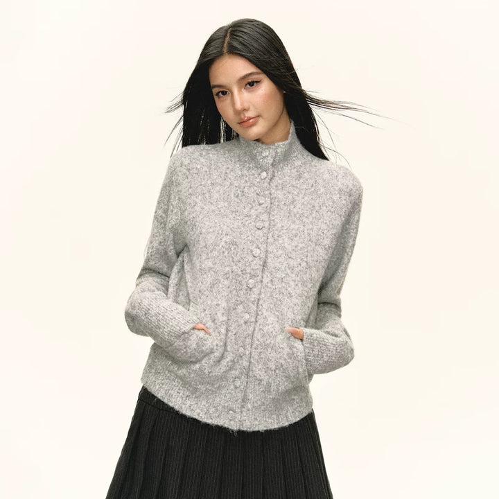 كارديغان سترة بقلنسوة ريترو 