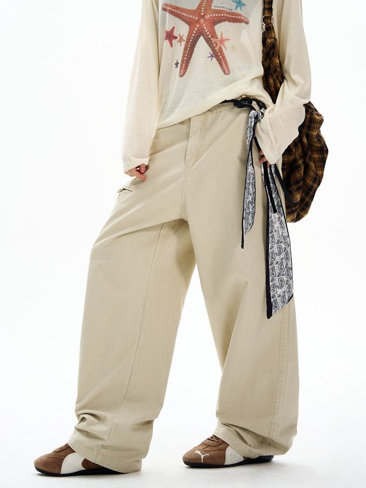 Straight Wide-Leg Loose Pants