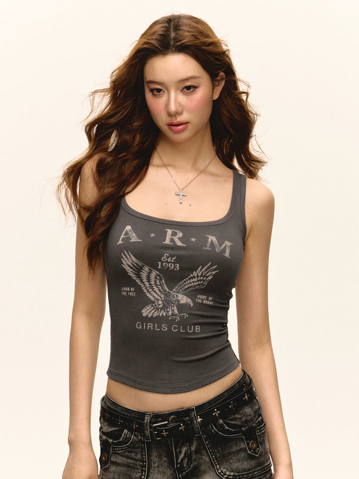 Retro Graphic Slim Fit Tank Top