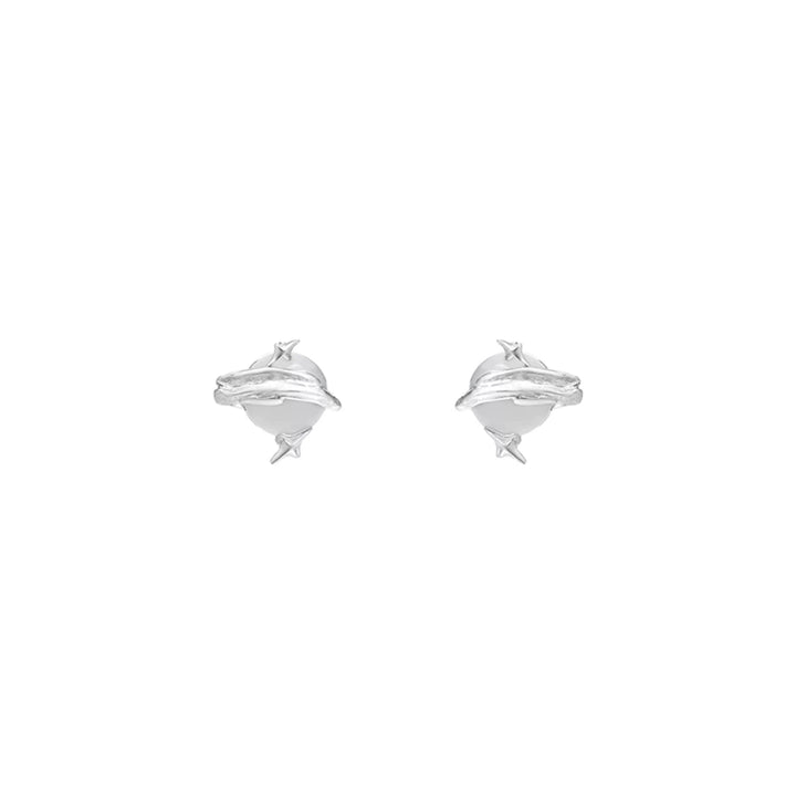 Sterling Silver Irregular Stud Earrings