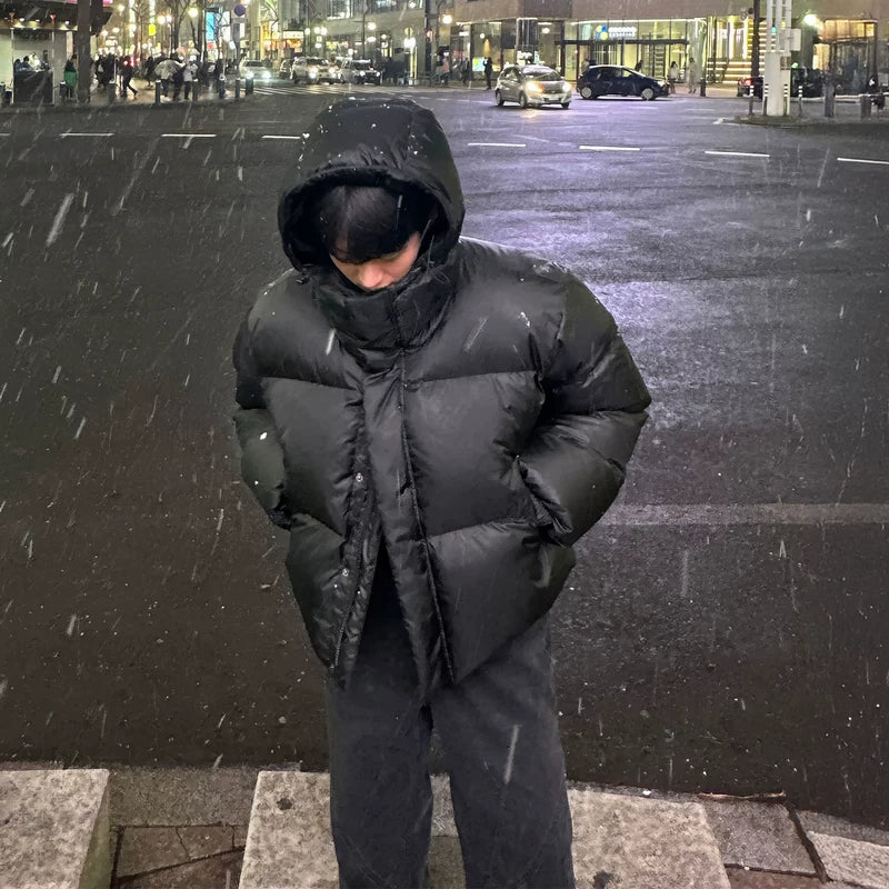 جاكيت مبطن من القطن مع غطاء رأس 