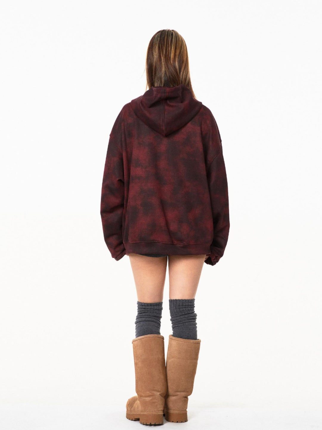 Hooded Graffiti Retro Zip-Up Jacket