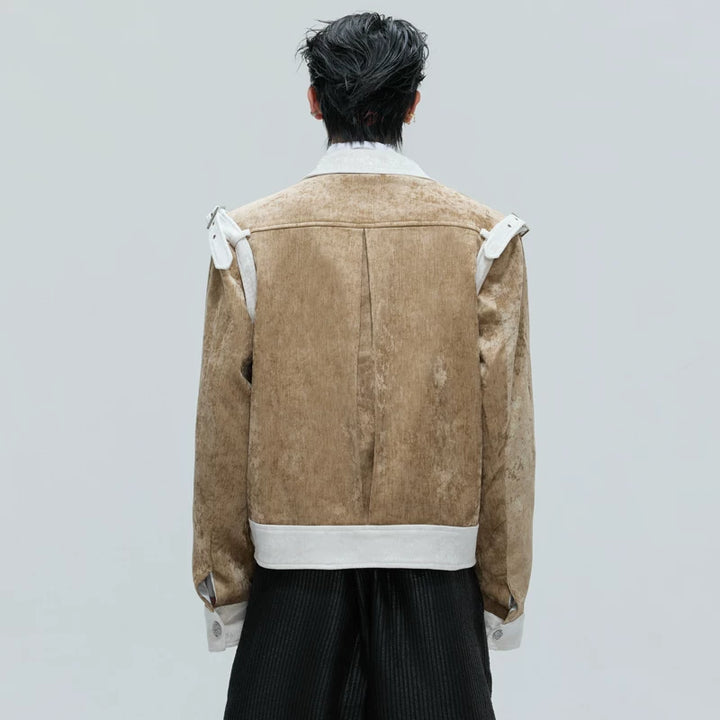 Large Pockets Silk Velvet Short Jacket